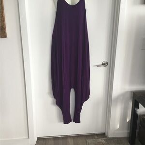 Purple Sleeveless Jumpsuit